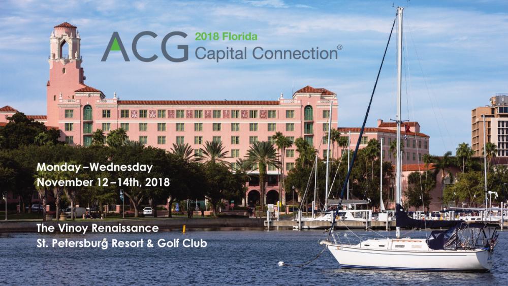 2018 Florida ACG Capital Connection ACG Florida Capital Connection